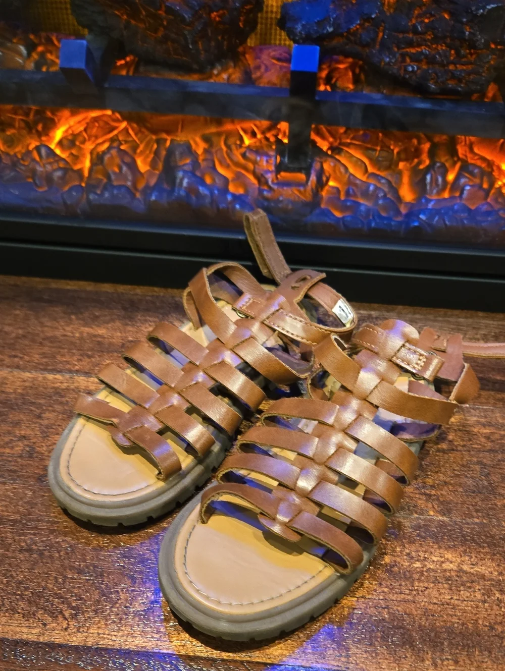 Carter's Brown Strappy Gladiator Sandals for Kids